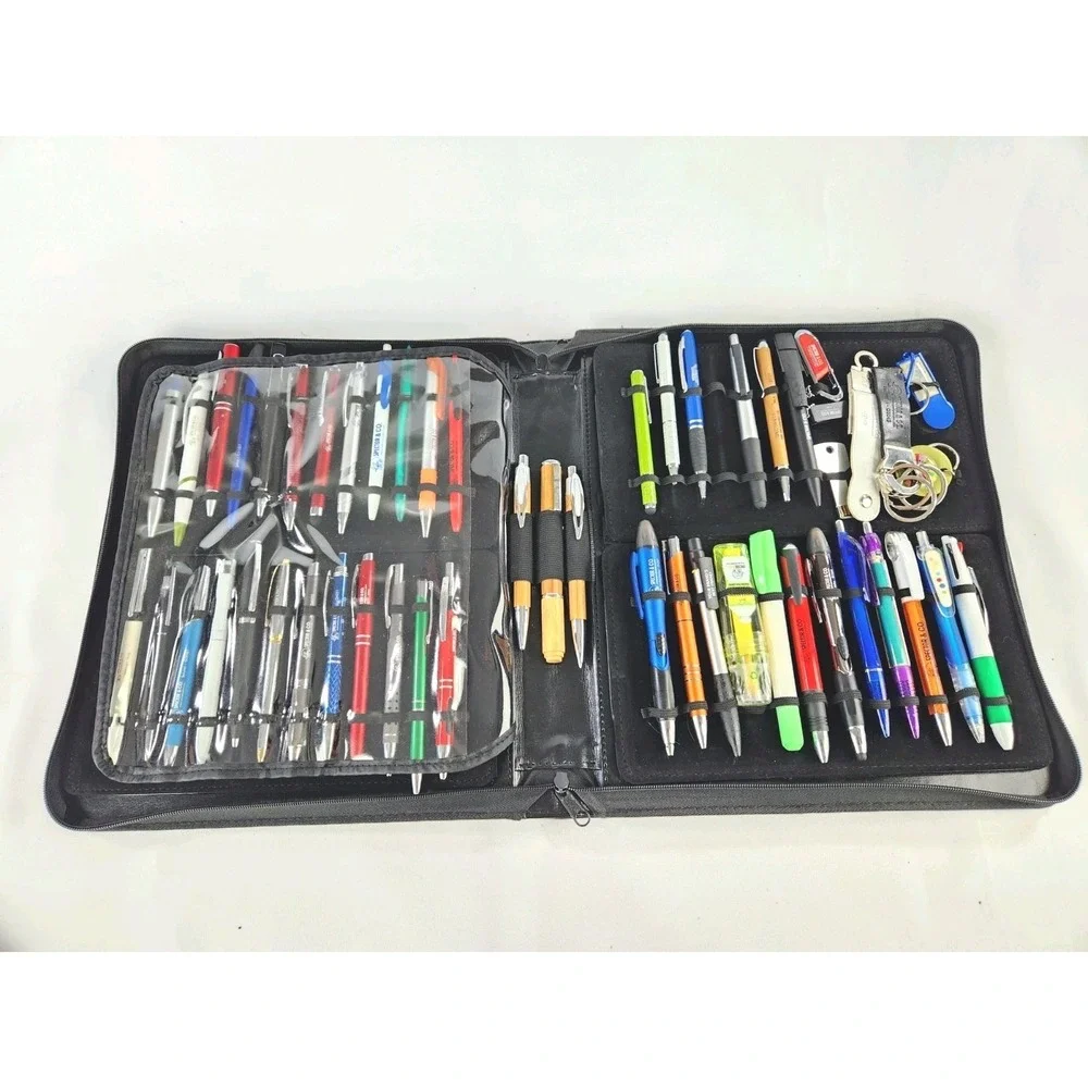Salesmen sample zipper case Pens Spector & Co. Collection Marker USB Keychains‎
